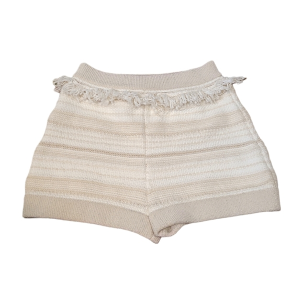 MAISON ULLENS | Creme Knit‎ Shorts in Size Small